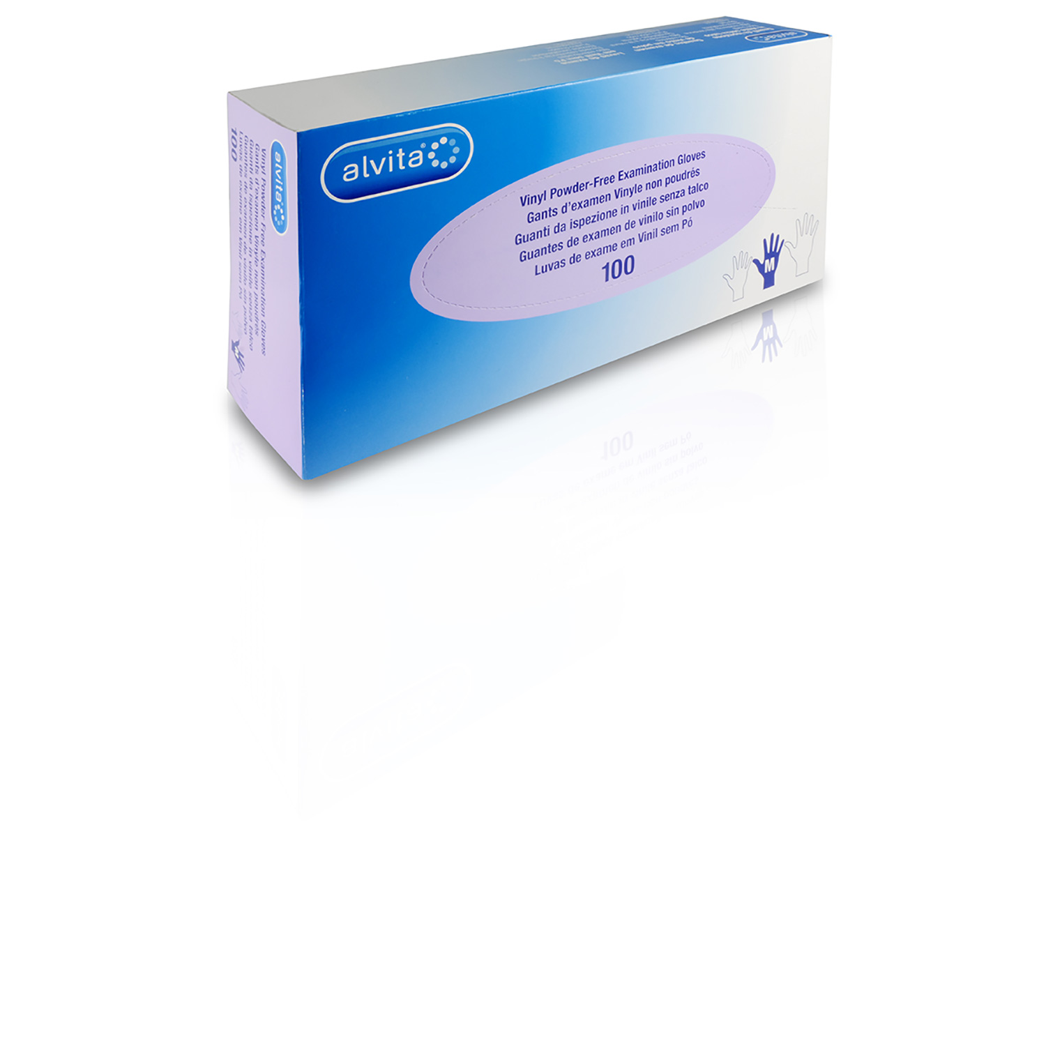 Guanti da ispezione in vinile senza talco Alvita