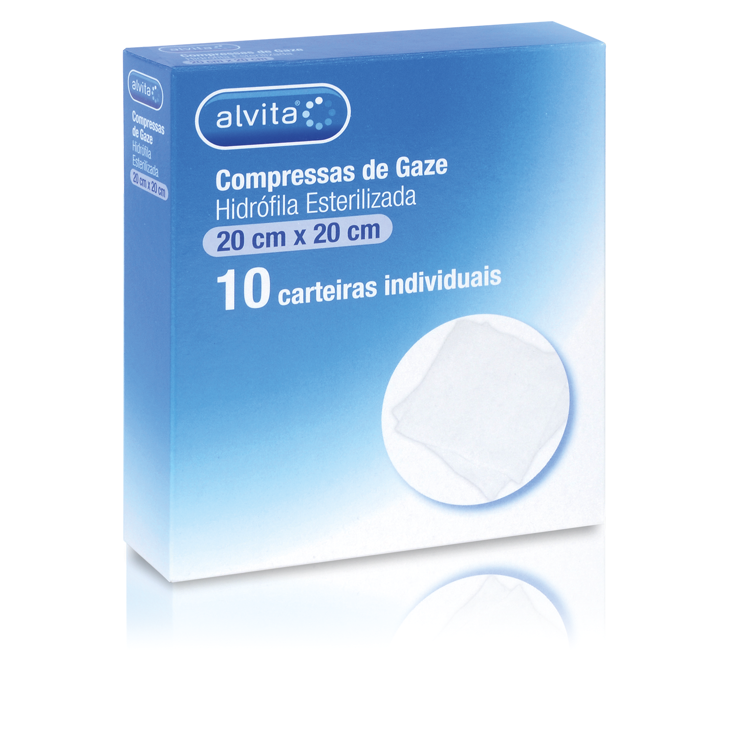 Compressas de gaze hidrófila esterilizada Alvita