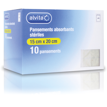 Pansements absorbants non adhérents à la plaie Alvita