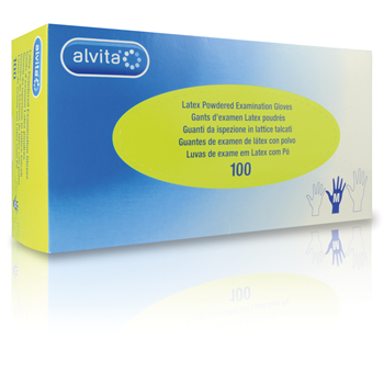 Alvita Gloves Latex Powdered