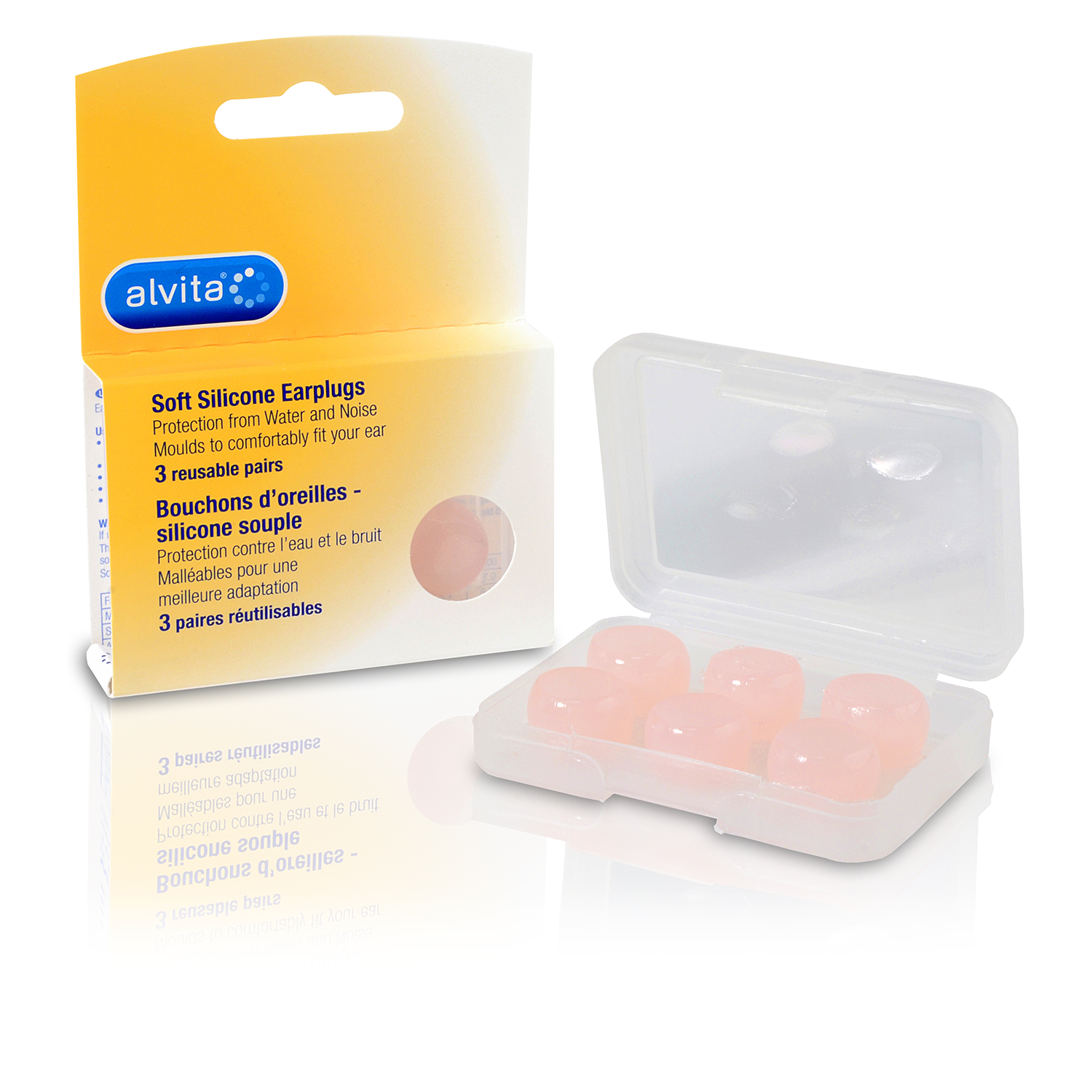 Bouchons d'oreilles en silicone souple Alvita