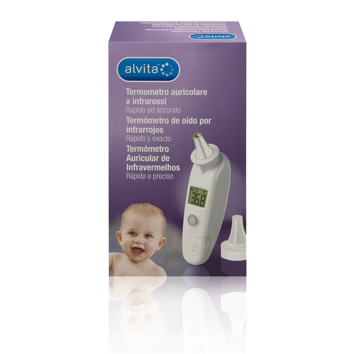 Termómetro de oídos por infrarrojos Alvita