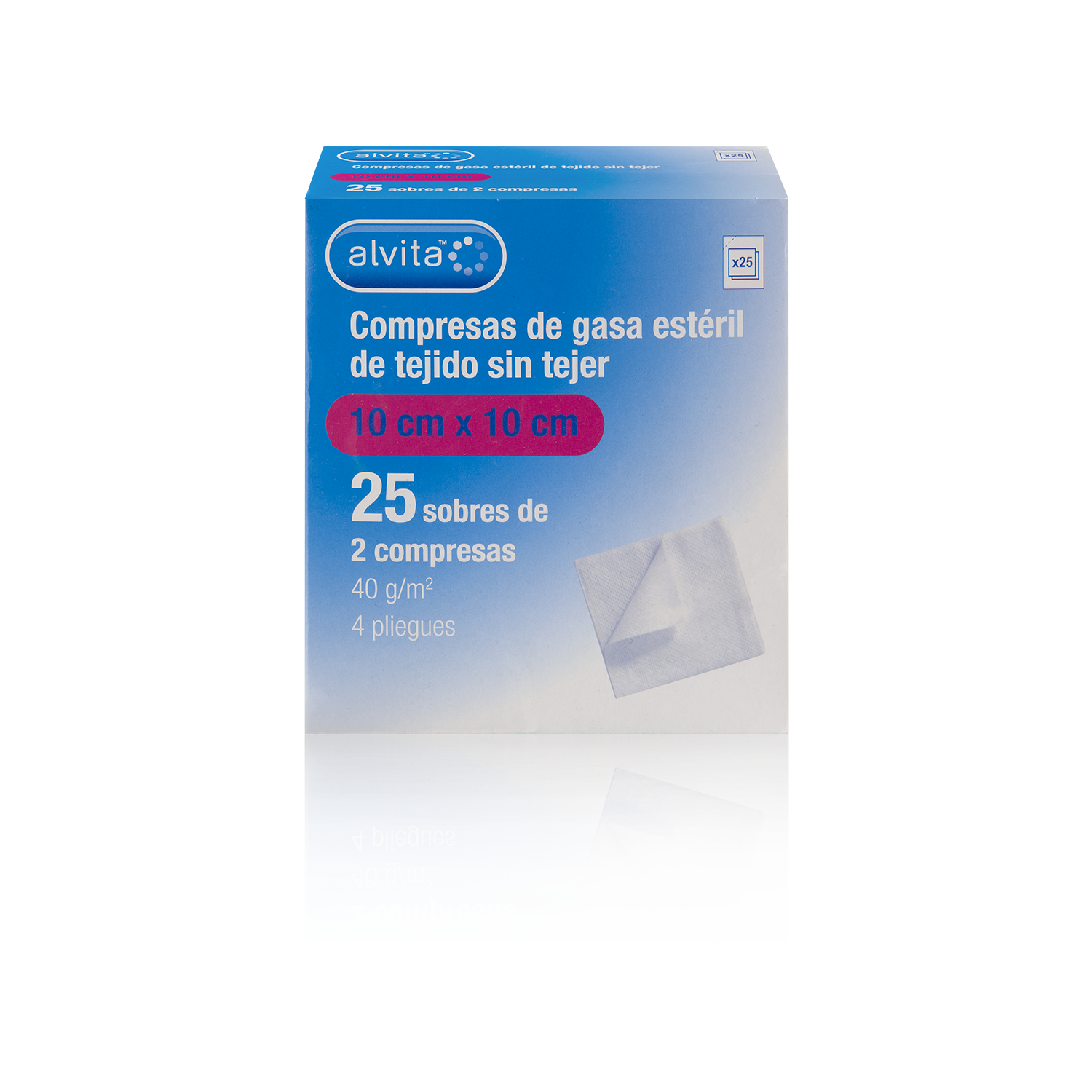 Compresas de gasa estéril de tejido sin tejer Alvita