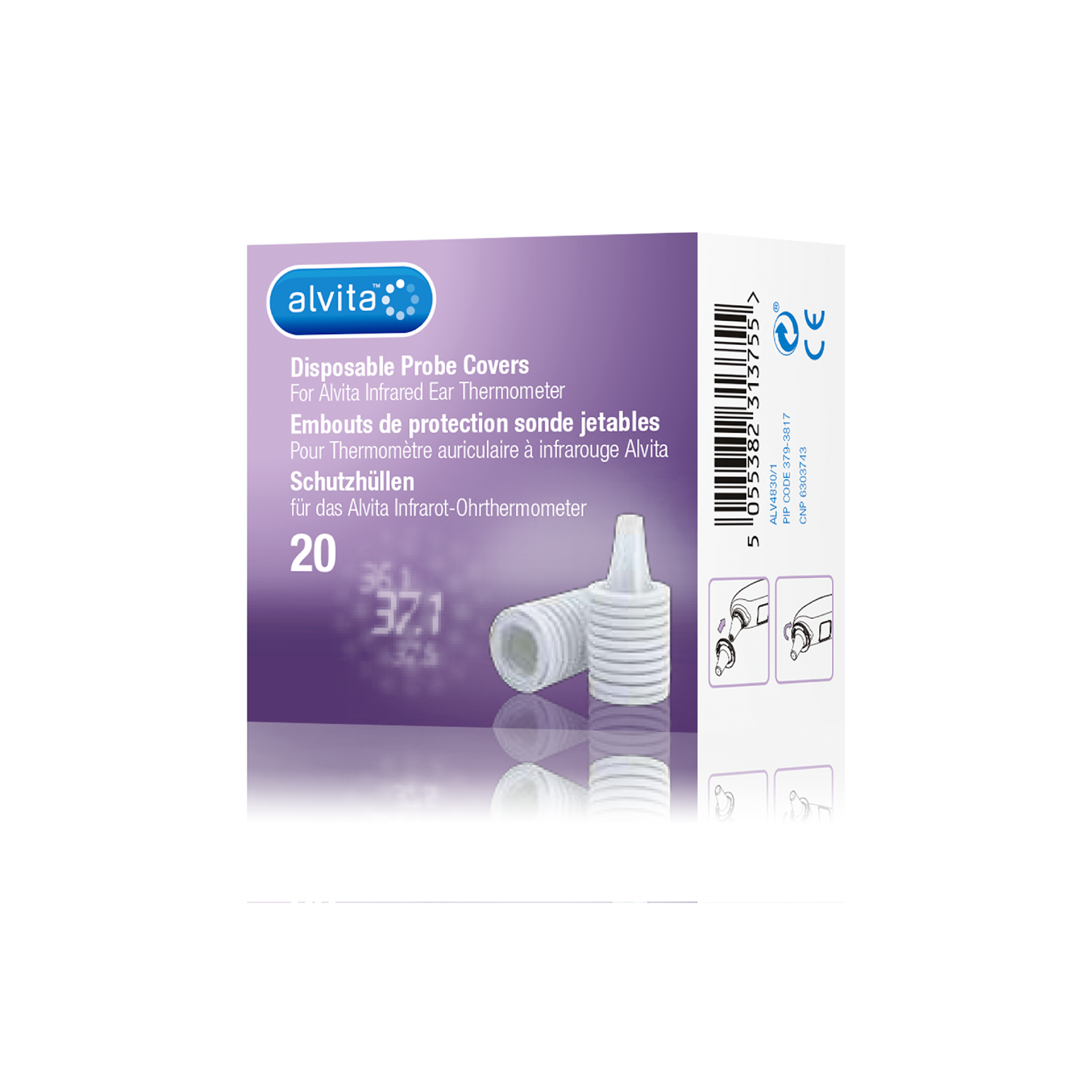 Infrared Ear Thermometer probe covers Think Alvita