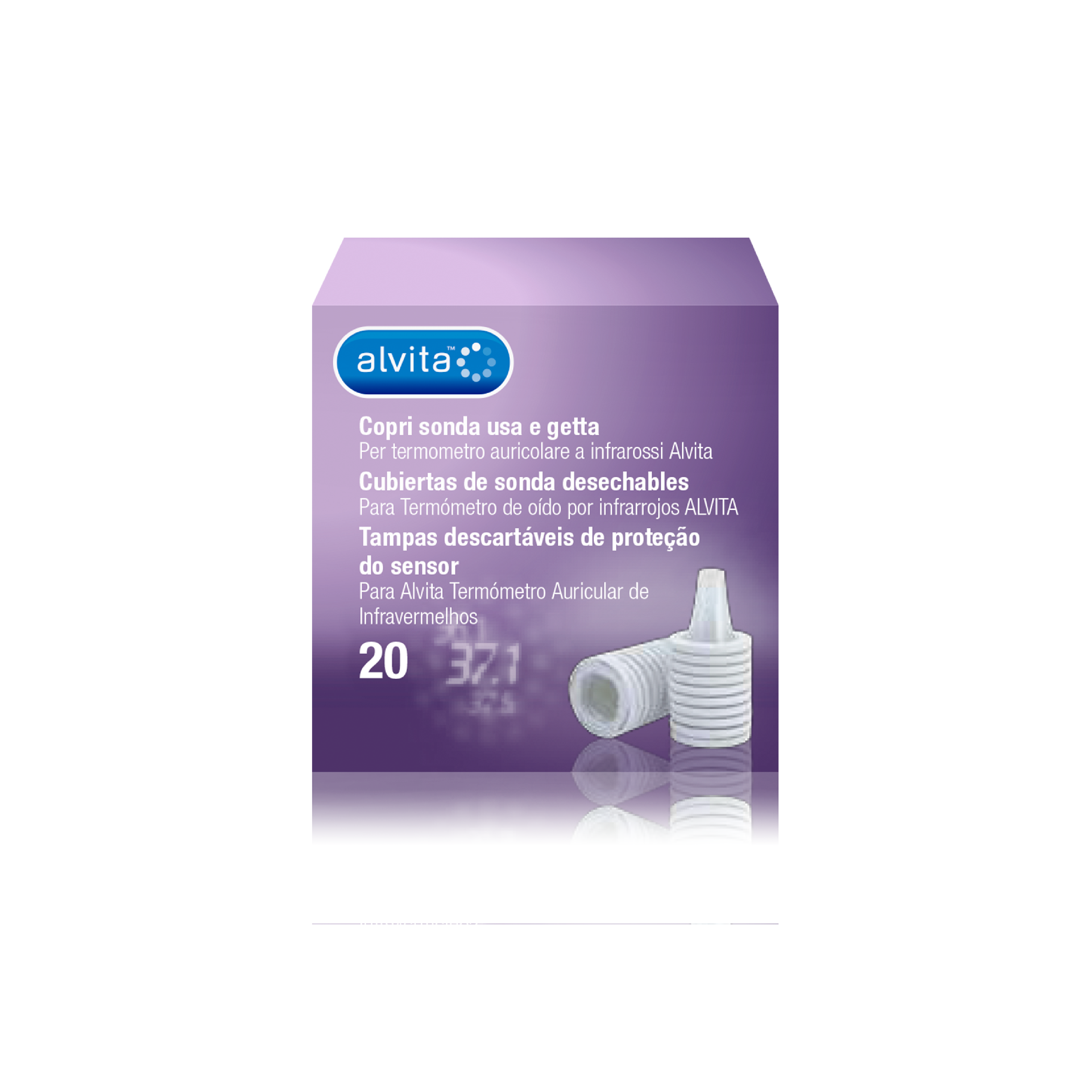 Cubiertas de sondas desechables para Termómetro de oídos por infrarrojos Alvita